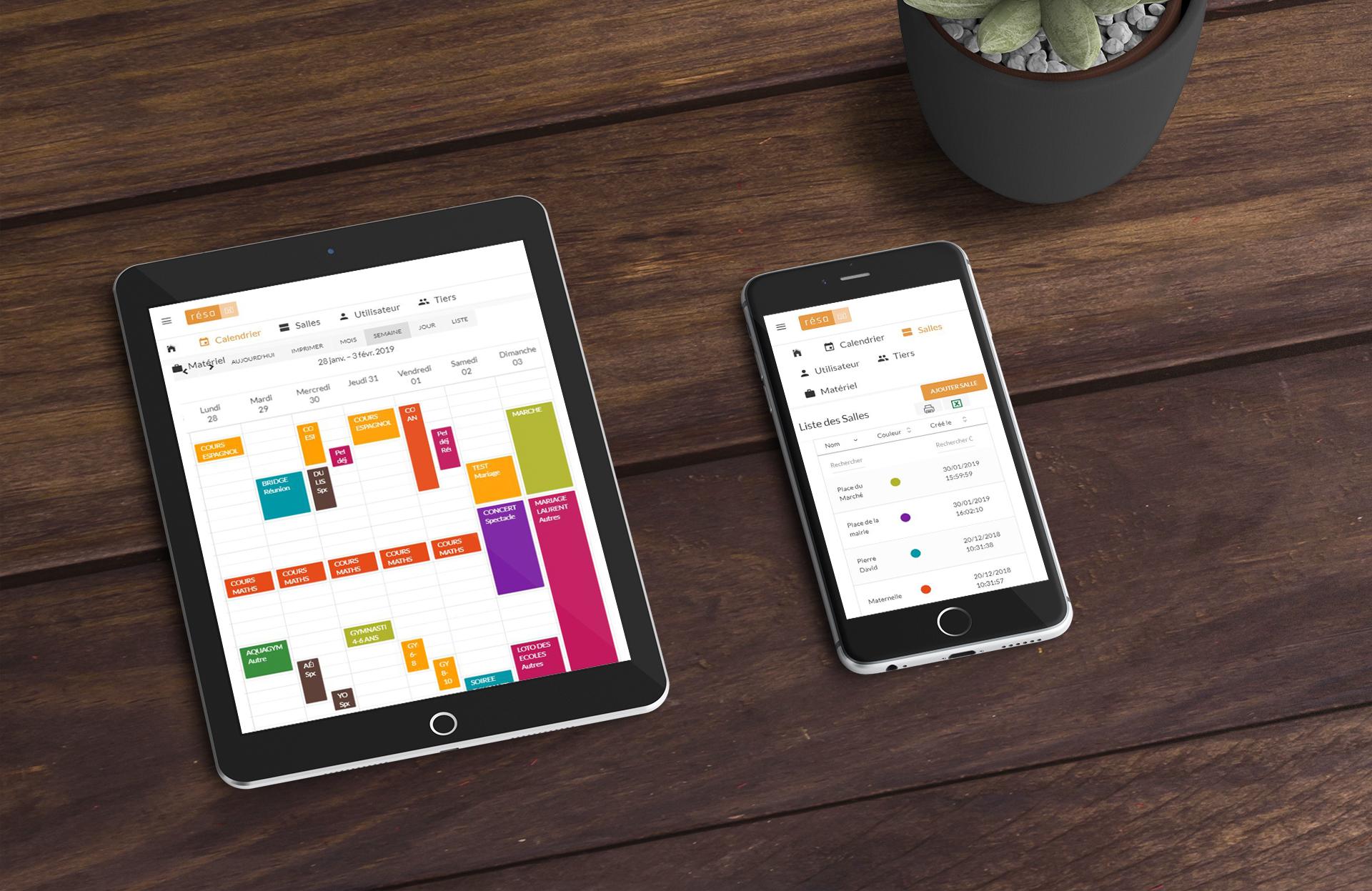 Logiciel pour la gestion des salles sur smartphone